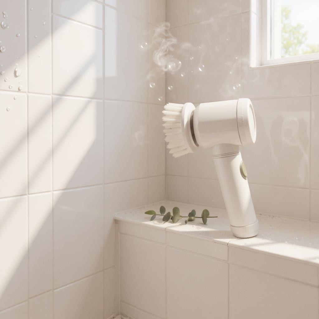 5 in 1 Handheld Bathroom Cleaning Brush Scrubber with Charging Cord