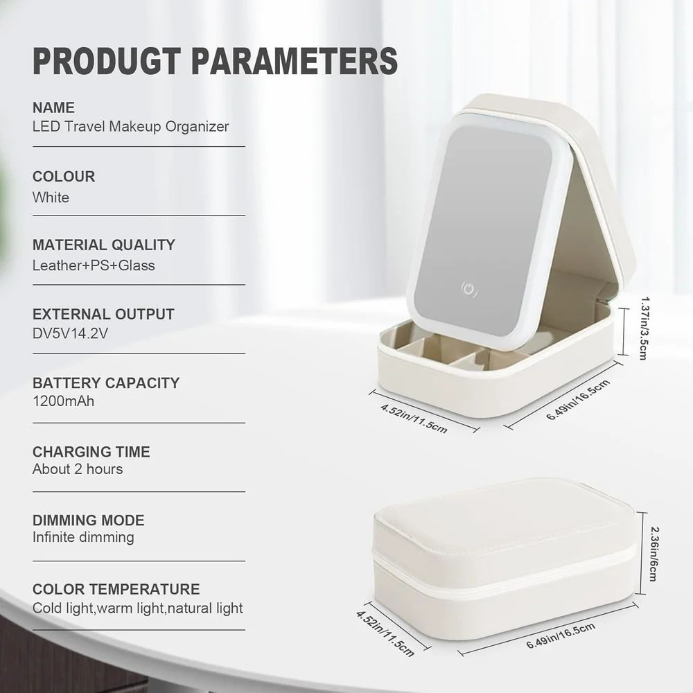 LED Mirror Jewelry Box