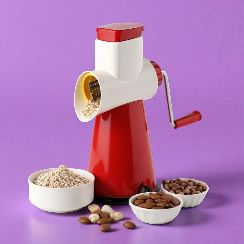 4 in 1 Drum Grater Shredder Slicer for Vegetable, Fruits, Chocolate, Dry Fruits, Salad Maker