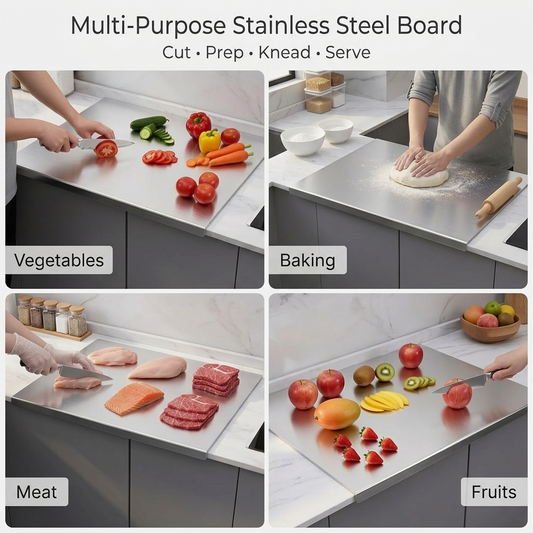 Anti-Bacterial Stainless Steel Cutting Board