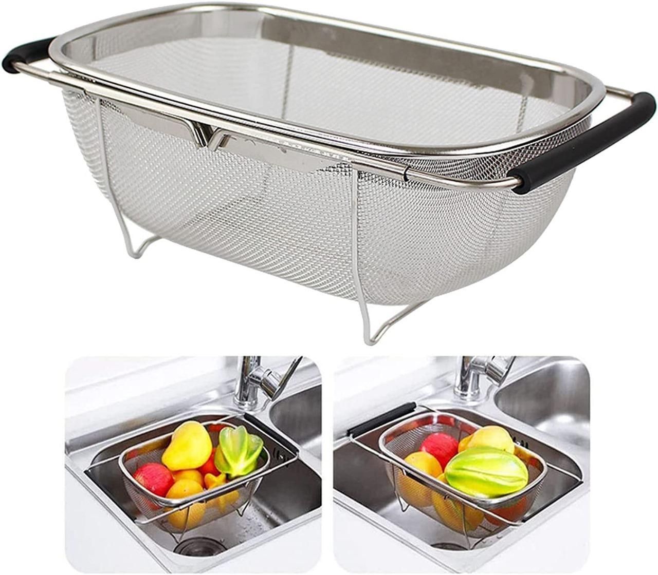 Stainless Steel Colander (Oval Shape, Big Size)