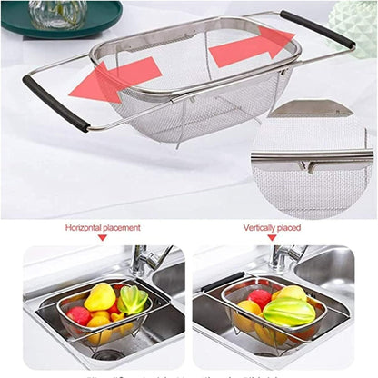 Stainless Steel Colander (Oval Shape, Big Size)