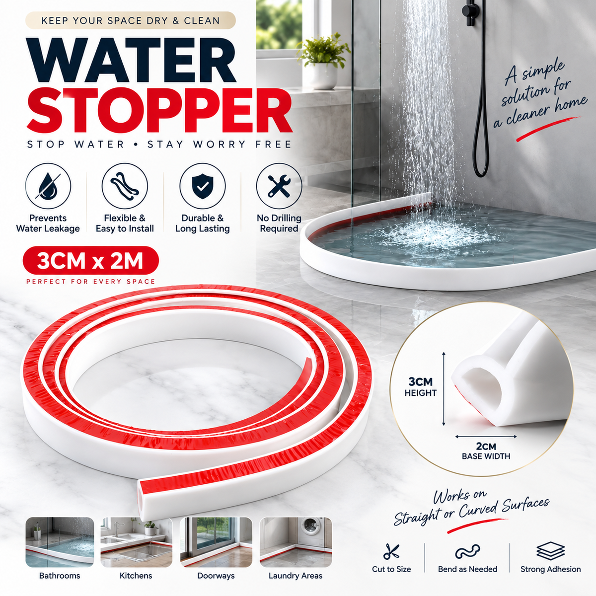 Silicone Water Stopper