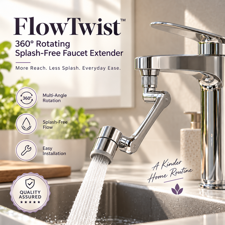 FlowTwist™ - Universal Fit 360° Rotating Faucet Extender