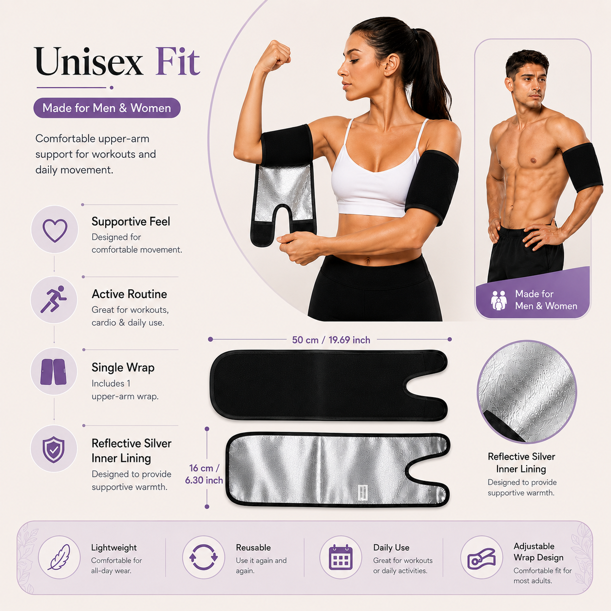 ArmEase™ Unisex Arm Wrap – Pack of 2
