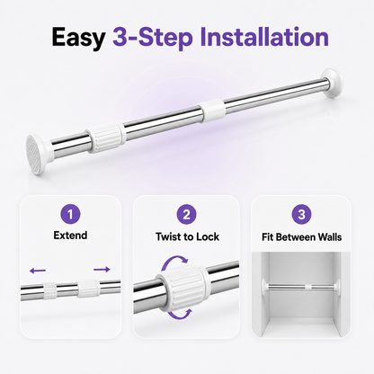 SmartFit Drill-Free Adjustable Rod