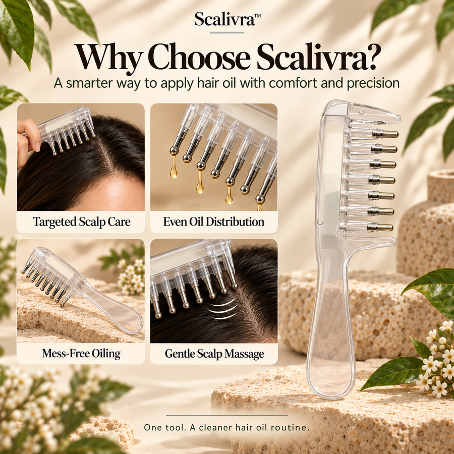 Scalivra™ Scalp Oil & Massage Comb