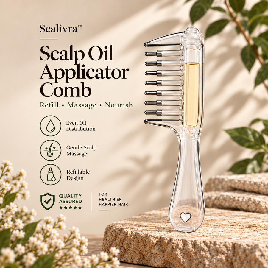 Scalivra™ Scalp Oil & Massage Comb