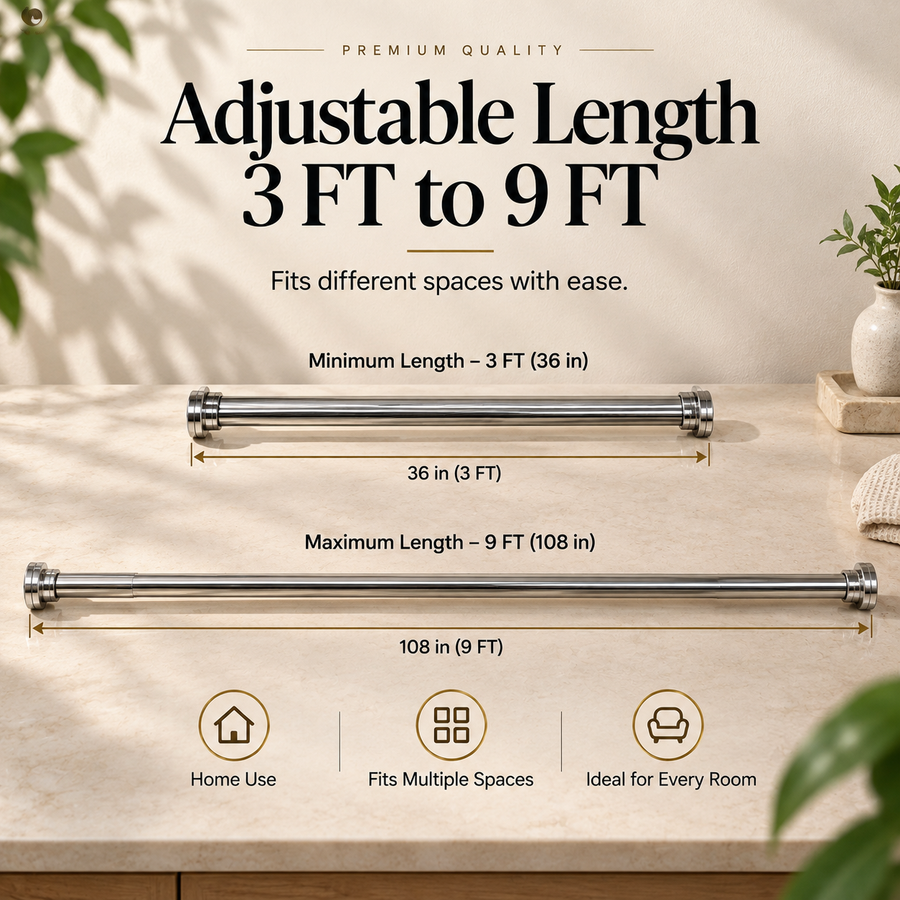SmartFit Drill-Free Adjustable Rod