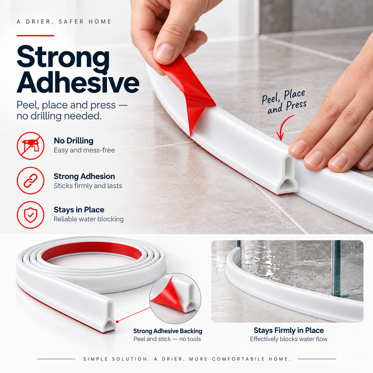 DryShield™ Flexible Silicone Water Stopper