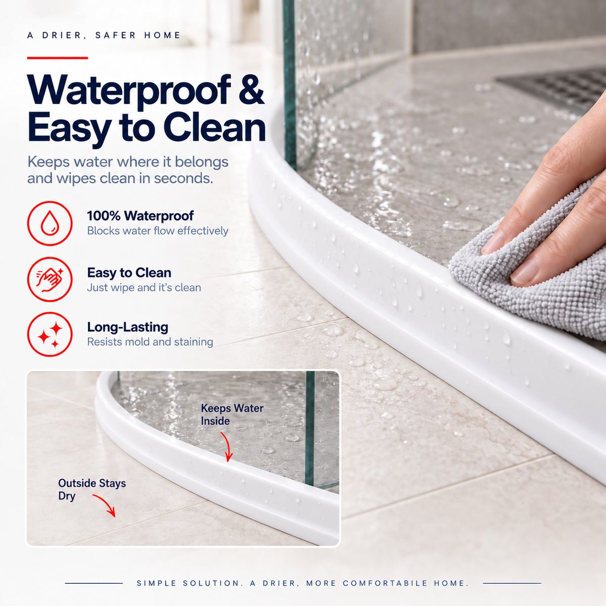 DryShield™ Flexible Silicone Water Stopper
