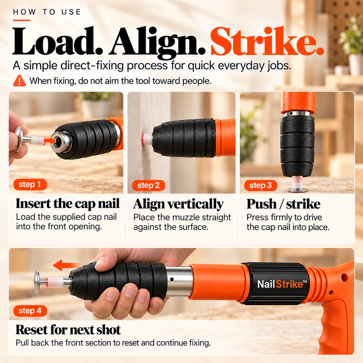 NailStrike™ Heavy-Duty Manual Nail Gun Set