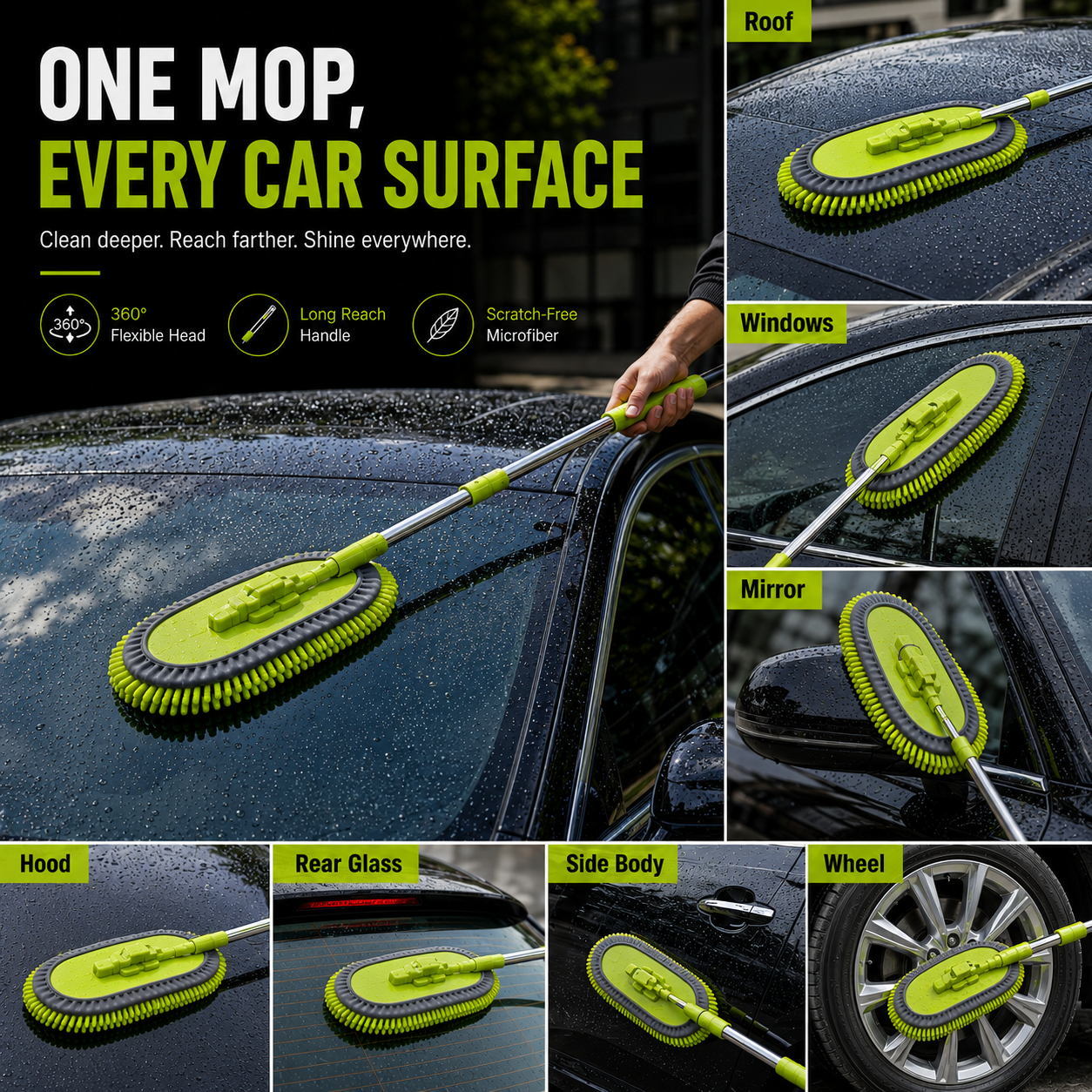 ShineMaster 2 in 1 Car Wash Mop