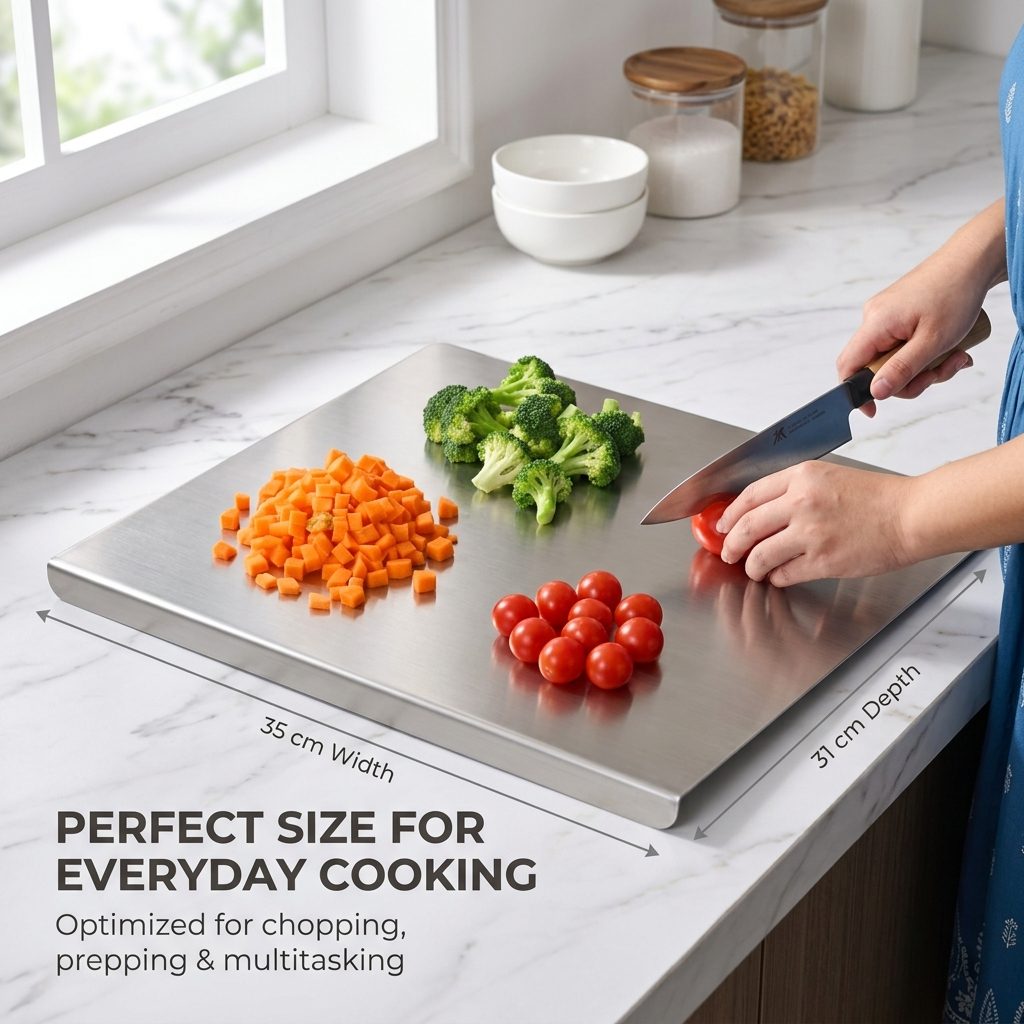 Anti-Bacterial Stainless Steel Cutting Board
