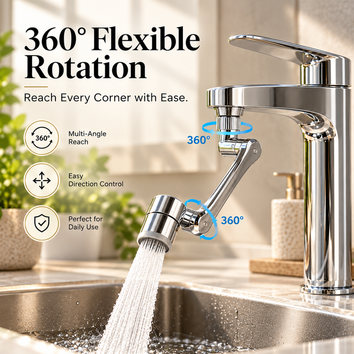 FlowTwist™ - Universal Fit 360° Rotating Faucet Extender
