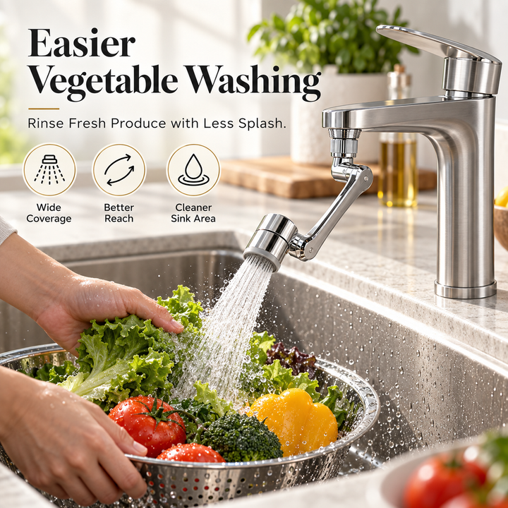 FlowTwist™ - Universal Fit 360° Rotating Faucet Extender