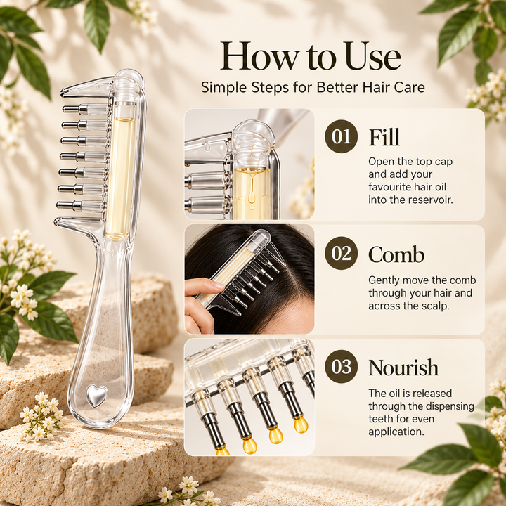 Scalivra™ Scalp Oil & Massage Comb