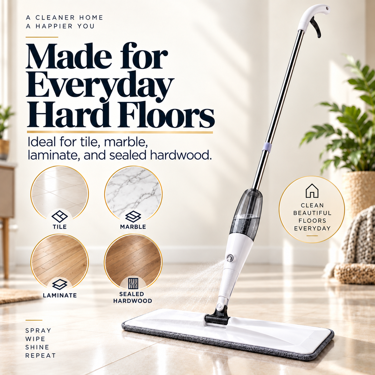 MistGlide™ 360° Spray Mop