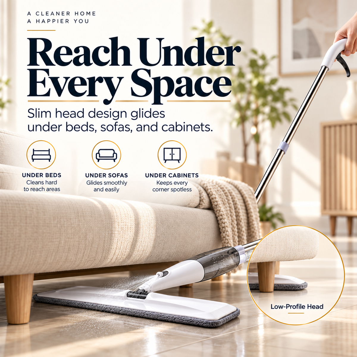MistGlide™ 360° Spray Mop