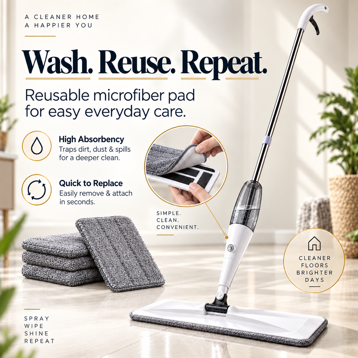 MistGlide™ 360° Spray Mop