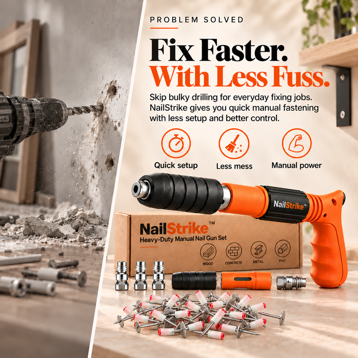 NailStrike™ Heavy-Duty Manual Nail Gun Set